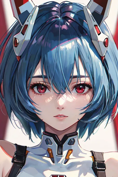 (best quality, masterpiece, RAW photo,ultra-detailed:1.2),  <lyco:GoodHands-beta2:1.0>1girl, pov, looking at viewer,
 ayanami<lyco:Ayanami:0.7> bust shot, <lyco:donkira_slider:-0.5>