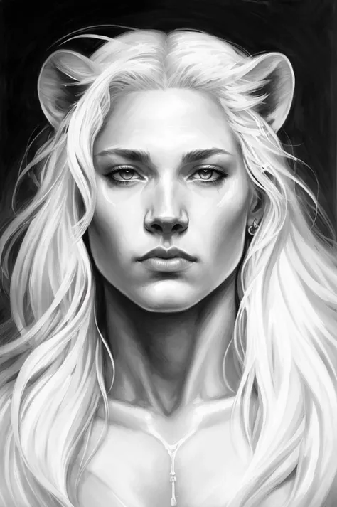 aesthetic portrait commission of a albino muscular and attractive anthro lion as a character form game of thrones, gloomy/wet atmosphere, dim lighting, hyperdetailed. Character design by charlie bowater, ross tran, artgerm, and makoto shinkai, detailed, in...