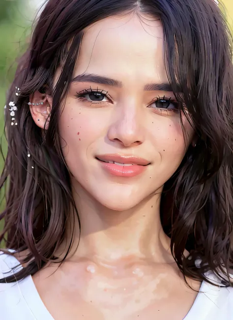 (SFW,8k, RAW photo, best quality, masterpiece:1.2),(realistic, photo-realistic:1.37),marquezine ,(((portrait,smile))), facial close-up <hypernet:marquezine:1>