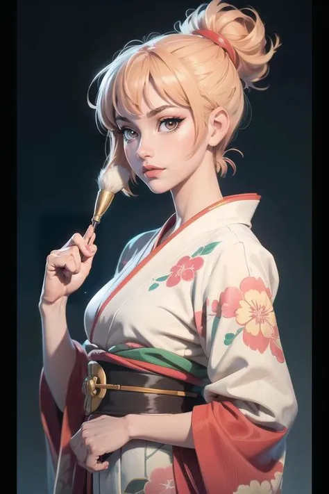 ((masterpiece)),(illustration),best quality,delicate details,refined rendering,Anime style,((Guido Daniele)),comic,((Japan Anime style)),((Menga style)),(((Toon style))),close-up view,1girl,kimono,((solo)),beautiful face,real skin texture,well-proportioned...