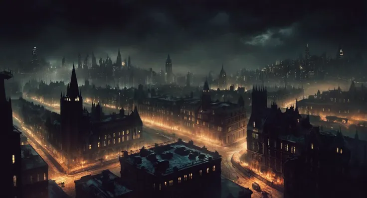 Dark Fantasy Art of  <lora:Gotham City:1.2>
Gotham City a city at night with a lot of lights, dark, moody, dark fantasy style