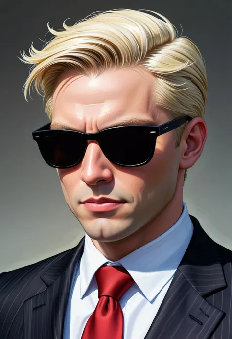 arafed image of a man in a suit and sunglasses