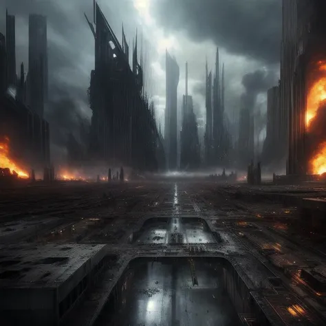 fierce expression, futuristic, post-apocalyptic, dystopian, edgy, urban, gritty, industrial, menacing, intimidating, powerful, imposing, otherworldly, surreal, haunting, captivating, mesmerizing, breathtaking.