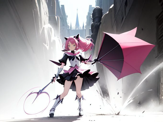 battle,magical girl,  1girl