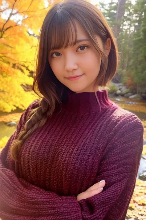 1girl,(wearing sweater:1.2),(RAW photo, best quality), (realistic, photo-realistic:1.4), masterpiece, an extremely delicate and beautiful, extremely detailed, 2k wallpaper, Amazing, finely detail, extremely detailed CG unity 8k wallpaper, ultra-detailed, h...