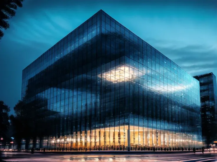 a close up of a building with a lot of windows on it