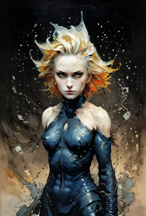 by Tsutomu Nihei,(strange but extremely beautiful:1.4),(masterpiece, best quality:1.4),in the style of nicola samori,carol danvers, <lora:epi_noiseoffset2:0.5>,<lora:add-detail-xl:1>,<lora:xl_more_art-full_v1>,<lora:NicolaSamori:0.7>,<lora:Ukiyo-e Art:0.8>...