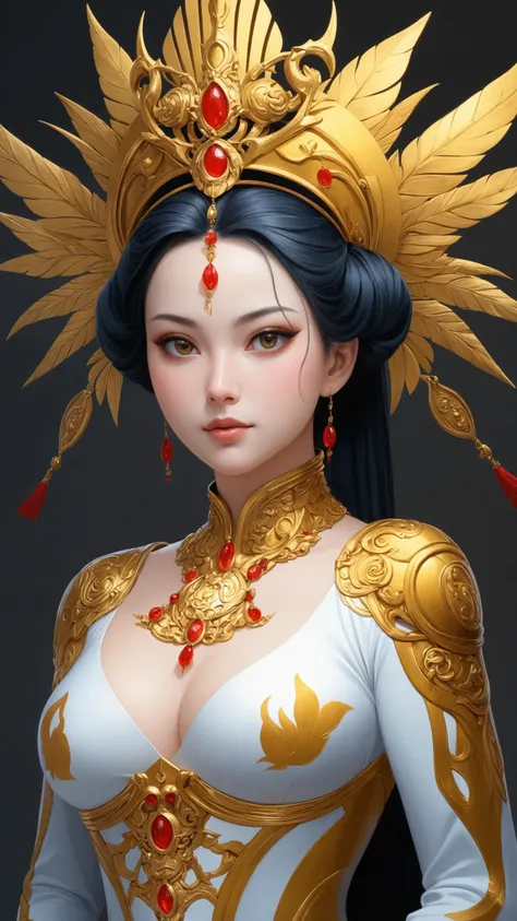 portrait half body female Russian concubine with slim curvy body painting by gaston bussiere, greg rutkowski, yoji shinkawa, yoshitaka amano, tsutomu nihei, donato giancola, tim hildebrandt, oil on canvas, trending on artstation, featured on pixiv, cinemat...