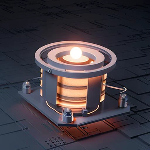 a close up of a light on a metal object on a circuit