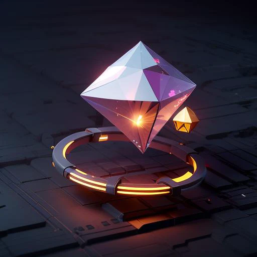 a close up of a diamond shaped object on a table