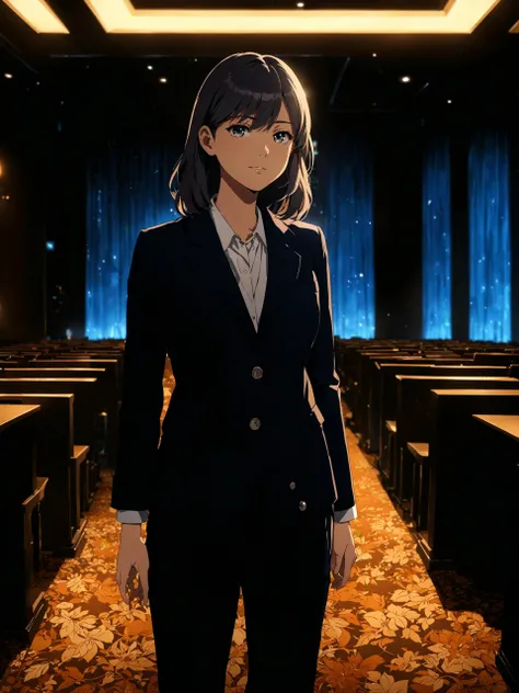 portait of 1girl wearing (Tailored_blazer:1.4),(Pleated_trousers:1.3),(Pointed-toe_loafers:1.2),(Business_conference_background:1.4),
masterpiece, best quality, night, highres, 4k, 8k, intricate detail, cinematic lighting, amazing quality, amazing shading,...