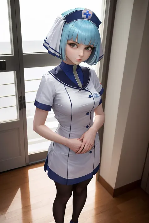 (masterpiece, best quality, absurdres), <lora:silque_fe_v1:1>, silque, 
1girl, solo, standing, looking at viewer, nurse, nurse cap, hospital, infirmary