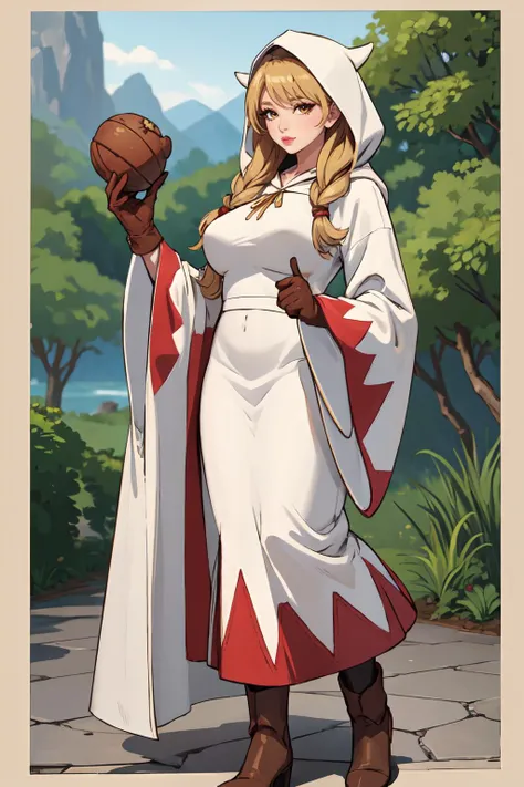 (masterpiece, 8k, 4k, extremely detailed, best quality, absurdres:1.4) nice hands, perfect hands, 1girl,  mature, milf, huge tits,  <lora:FinalFantasy_FemaleWhiteMage:lbw=all:step=1-30> WhiteMageFFT, long hair, blonde hair, twin tails, braid, hair over sho...