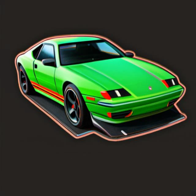 masterpiece, sportcar, dark_background, flat illustration, vector, very detailed