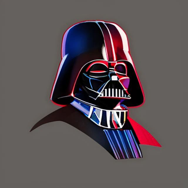 masterpiece, darth vader, dark_background, flat illustration, vector, very detailed