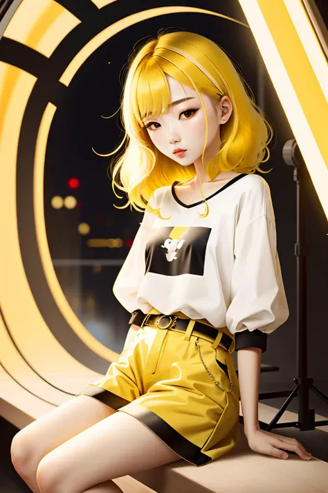 photo of a girl,   (studio_light :1) (yellow hair:1.5) <lora:light6in1-000001:0.5>