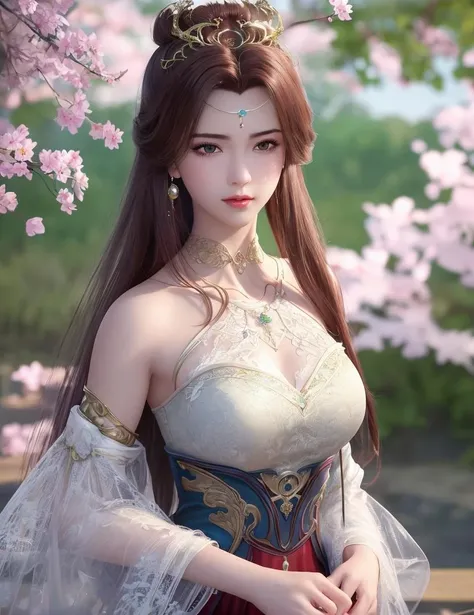 ultra realistic 8k cg, flawless, clean, masterpiece, professional artwork, famous artwork, cinematic lighting, cinematic bloom, perfect face, beautiful face, fantasy, dreamlike, unreal, science fiction, lace, lace trim, lace-trimmed legwear, luxury, jewe...