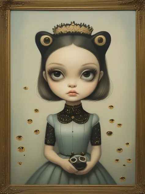 masterpiece,best quality,popsurrealism art,masterpiece,by Mark Ryden,digital painting,<lora:tbh96-sdxl:1>,machine