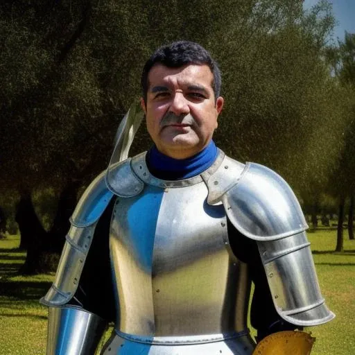 celsoricardo1, portrait of a a man in beautiful armor in the medieval land