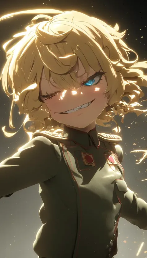 Cinematic scene, hero view, Tanya Degurechaff , Youjo Senki, action pose, detailed background, masterpiece, best quality, high quality, absurdres <lora:tanya_degurechaff_xl_v4:1>, detailed skin texture, (blush:0.5), (goosebumps:0.5), subsurface scattering