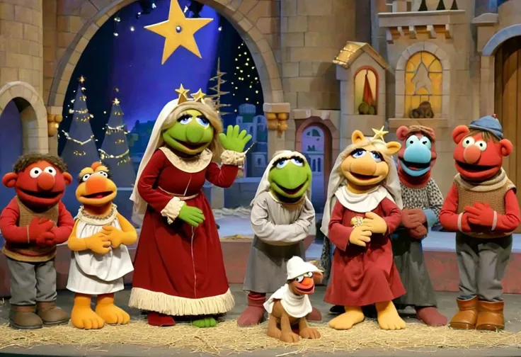 araffes dressed as the muppets and the three wise men