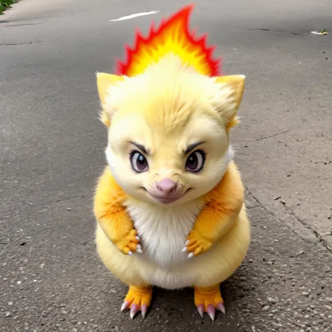 professional portrait photo, real life version of cyndaquil