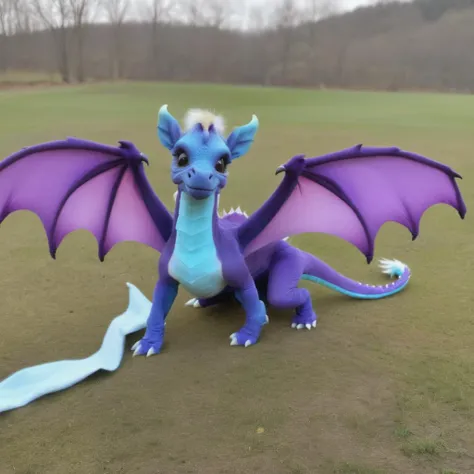 photo of real life version of cute tiny female dragon pony hybrid, large dragon wings