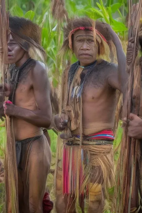 Papuans, Papuan male,(Primitive tribe) 巴布亚人男性-原始部落