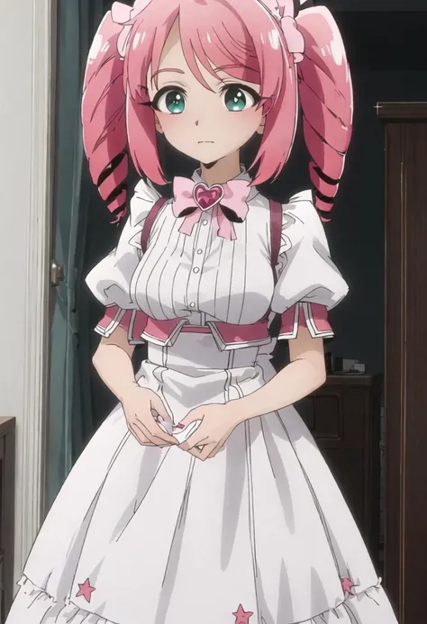 best quality, masterpiece, highres, solo, {haruka_hanabishi_mahoushoujoniakogarete:0.90}, {maid:1.40}, {long maid dress:1.15}