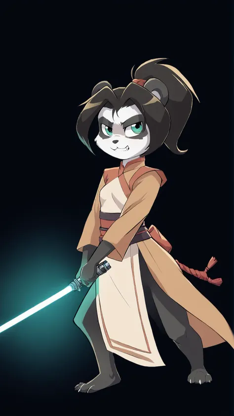 a cartoon character with a sword in her hand