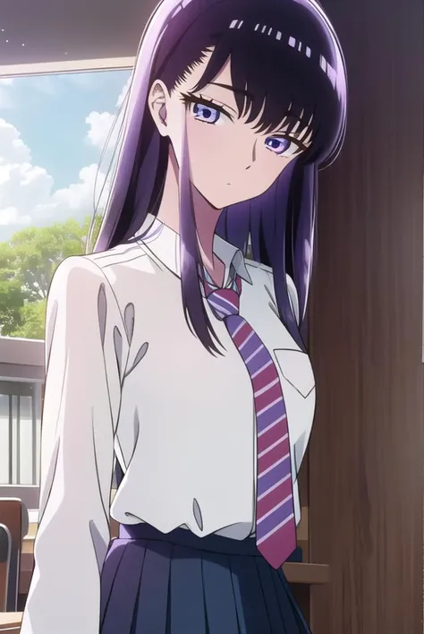 akiratachibana, <lyco:akiratachibana-lyco-nochekaiser:1>,
akira tachibana, long hair, bangs, black hair, (purple eyes:1.1),
BREAK skirt, shirt, school uniform, white shirt, pleated skirt, necktie, striped, collared shirt, blue skirt, striped necktie,
BREAK...