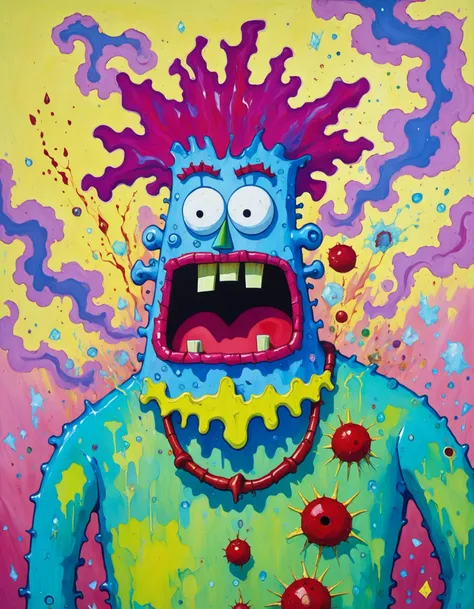 portrait, Flash Freeze elemental spirit. By artist Stephen Hillenburg