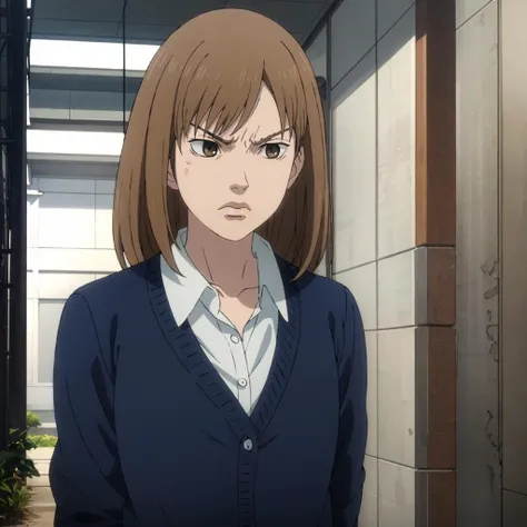 <lora:Noguchi001:0.7>,angry,
Noguchi,1girl,
brown hair,
school uniform,