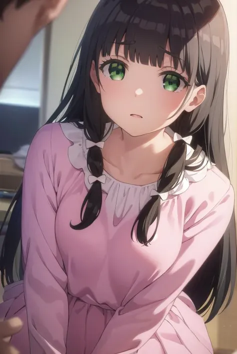 kaikomikuniyama, <lora:kaiko mikuniyama s1-lora-nochekaiser:1>,
kaiko mikuniyama, long hair, bangs, black hair, bow, (green eyes:1.3), hair bow, blunt bangs, white bow, pink bow,
BREAK skirt, long sleeves, school uniform, pleated skirt, socks, dress, (pink...