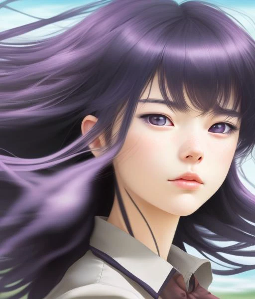 <lora:komi_shouko:0.55> (komi shouko) photorealistic full color, floating hair