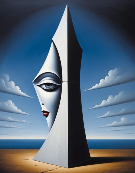 Cubist artwork <lora:FF-Style-Rafal-Olbinski.LORA:1> in the style of rafal olbinski,rafal olbinski style, by Alexander Archipenko, concept art, elegant, Cool Broken "The Tower of Pleasure", in focus, Sad, Selective focus, rafal olbinski, rafal olbinski art...