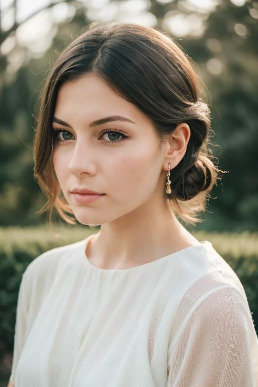 1girl,(face portrait),the most beautiful girl of the world,perfect eyes,closed mouth,looking at viewer,face imperfections,white dress,peaceful,relaxing,lo-fi,40mm lens,depth of field,bokeh,8k quality,RAW PHOTO,by professional photographer,rule of thirds,ex...