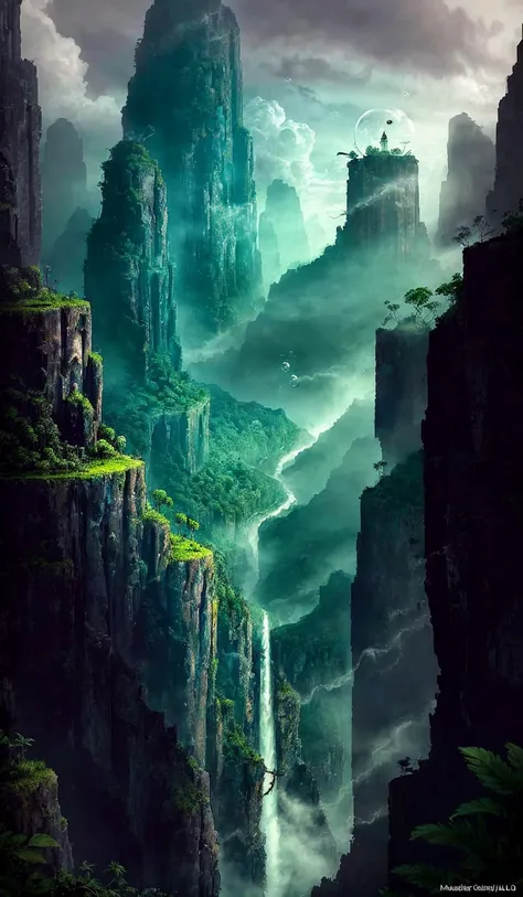 ((masterpiece)), (((best quality))), ((ultra-detailed)),  (Amazing:1.1), beautiful, nature, sky and ground, heavy wind, windsweeped, line cloud,Light shoot from the cloud, in a  lush remote folige jungle with jungle wildlife and fauna,award winning photo, BLN-L24, Exposure,High Contrast,Low Saturation,High Saturation 8k 3D, F 2.8 lens, Aerial View, Cinematic lighting, Bubble Bujo,Southern Gothic,Gothic Lolita