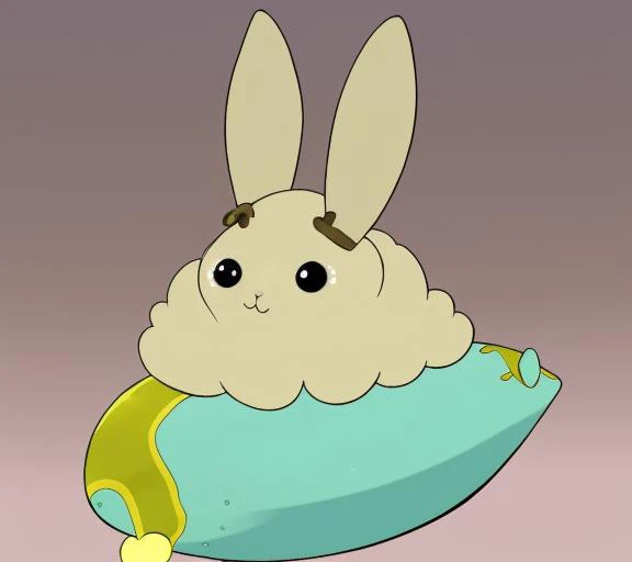 Jorunna parva, adorable long sea slug with rabbit ears fluffy sea bunny underwater, precious lump fella on top of a rock <hypernet:freepoke:0.9>