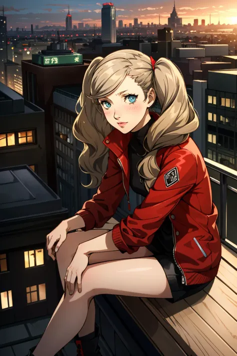 ((masterpiece, best quality))
<lora:Persona5AnnTakamaki:0.8>
Persona5AnnTakamaki, 1girl, solo, twintails, blue eyes, blonde hair, blush, Overlooking the city from a rooftop bar at night, chic outfit, sitting