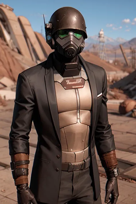 a close up of a person in a suit and helmet