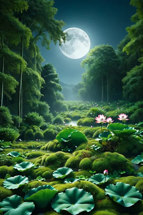 ovrgrwth style,<lora:ovrgrwth-sdxl:1>,
Lotus Pond Moonlight,