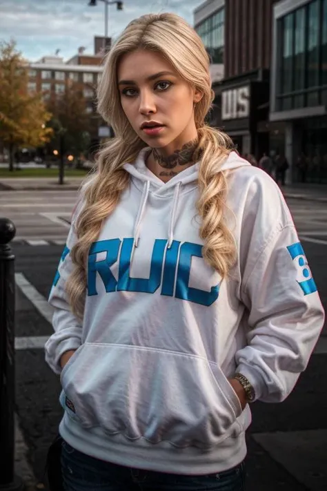 blonde girls, streetwear, outside, 8K, high quality, photorealistic, realism, hyperrealism, art photography <lora:epi_noiseoffset2:0.3>