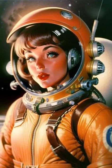 <lora:envybetterhandsLocon_alpha3:1>, <lora:vintage_sci-fi:1>, vintage_sci-fi, a woman in a vintage spacesuit