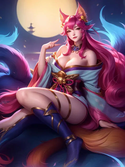 英雄联盟_阿狸_灵魂莲华_League of Legends_Ahri_Spirit Blossom