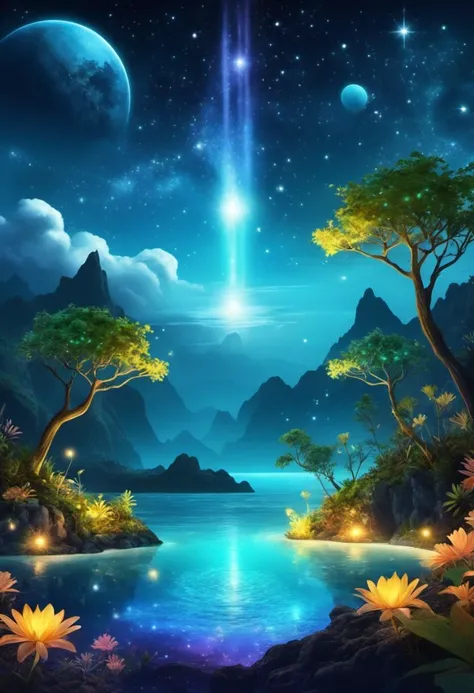 background of a website about the celestial islands, luminescent flora, mystical. <lora:xl_more_art-full_v1:0.5>