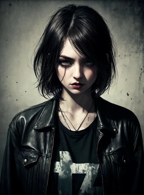 woman, grunge