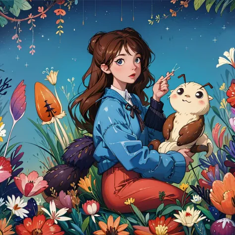 lucy fleming, fleming, lucy, Nightmare and a little Mealworm Beetle, in a knoll,
<lora:lucyfleming-07:1>,best quality, masterpiece, ultra high res,
