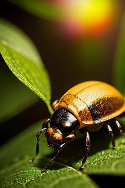 an concept art of alchemic element - Leaf Beetle (Chrysomelidae family): Leaf beetles are a large family of beetles with a wide range of sizes and colors. They are often found on leaves, and some species have colorful patterns that resemble leaves or flowe...