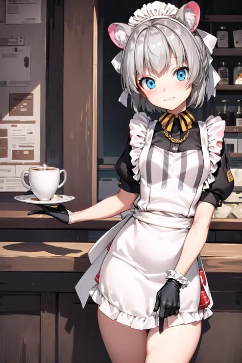 (masterpiece, best quality), (1girl, solo), coffee shop
<lora:hoshimiVR_a5:0.7>, vr-hoshimi, apron, gloves, maid